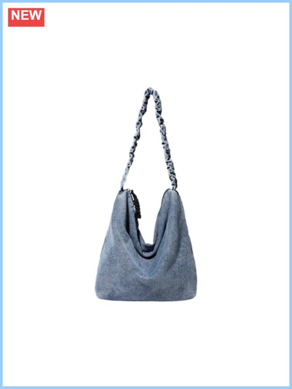 Denim Messenger Bag Crossbody Tote Purse Multiple Pockets